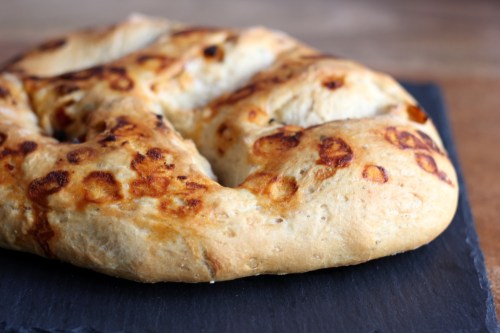 Chorizo and thyme fougasse Chorizo and thyme fougasse