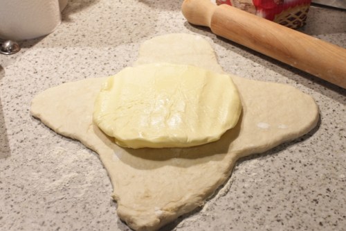 Butter in dough