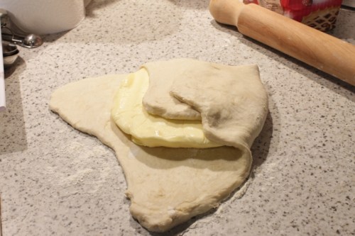 Folding the dough