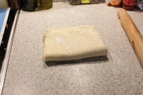 First roll and fold completed