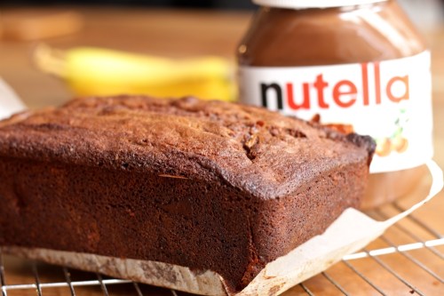 Nutella and banana cake